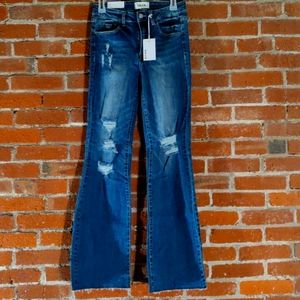 Tricot Mid Rise Flare Jeans